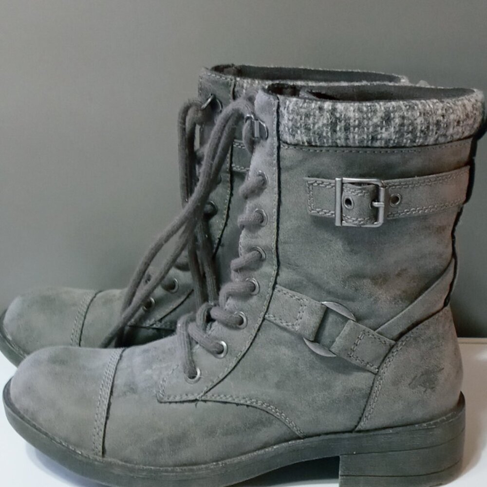 Rocket Dog Thunder Women's Gray Lace-up Boots Size 9